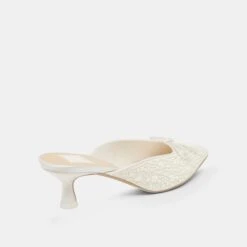 CLAYTN PEARL HEELS TRUE WHITE SATIN(Claytn Pearl Heels True White Satin) -Dolce Vita DOLCEVITA HEELS CLAYTNPEARL TRUEWHITESATIN 03