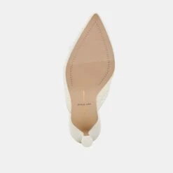 CLAYTN PEARL HEELS TRUE WHITE SATIN(Claytn Pearl Heels True White Satin) -Dolce Vita DOLCEVITA HEELS CLAYTNPEARL TRUEWHITESATIN 07