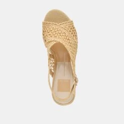 DEXLER WEDGES LT NATURAL WOVEN RAFFIA(Dexler Wedges Lt Natural Woven Raffia) -Dolce Vita DOLCEVITA HEELS DEXLER LTNATURALWOVENRAFFIA 06