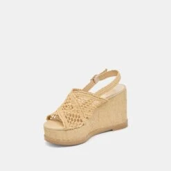 DEXLER WEDGES LT NATURAL WOVEN RAFFIA(Dexler Wedges Lt Natural Woven Raffia) -Dolce Vita DOLCEVITA HEELS DEXLER LTNATURALWOVENRAFFIA 08