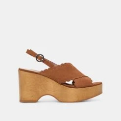 DILION WEDGES DARK SADDLE NUBUCK(Dilion Wedges Dark Saddle Nubuck)