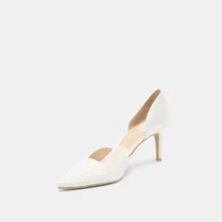 ELOY PEARL HEELS TRUE WHITE SATIN(Eloy Pearl Heels True White Satin) -Dolce Vita DOLCEVITA HEELS ELOYPEARL TRUEWHITESATIN 08