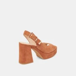 FLORES HEELS CARAMEL SUEDE(Flores Heels Caramel Suede) -Dolce Vita DOLCEVITA HEELS FLORES CARAMELSUEDE 03
