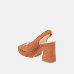 FLORES HEELS CARAMEL SUEDE(Flores Heels Caramel Suede) -Dolce Vita DOLCEVITA HEELS FLORES CARAMELSUEDE 09