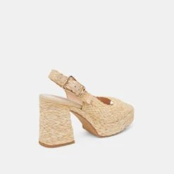 FLORES HEELS NATURAL RAFFIA(Flores Heels Natural Raffia) -Dolce Vita DOLCEVITA HEELS FLORES NATURALRAFFIA 03