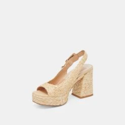 FLORES HEELS NATURAL RAFFIA(Flores Heels Natural Raffia) -Dolce Vita DOLCEVITA HEELS FLORES NATURALRAFFIA 08