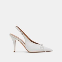 GEENA HEELS WHITE LEATHER(Geena Heels White Leather)