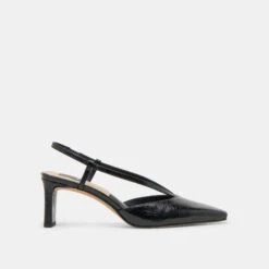 GINAY HEELSBLACK LEATHER(Ginay Heels Black Leather)