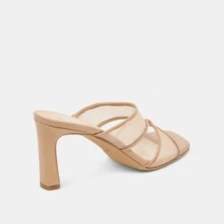 GITEL WIDE HEELS LIGHT TAN MESH(Gitel Wide Heels Light Tan Mesh) -Dolce Vita DOLCEVITA HEELS GITEL LIGHTTANMESH 03