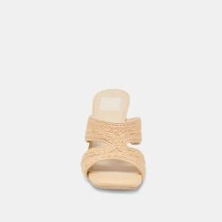 GITEL WIDE HEELS LT NATURAL RAFFIA(Gitel Wide Heels Lt Natural Raffia) -Dolce Vita DOLCEVITA HEELS GITEL LTNATRUALRAFFIA 04