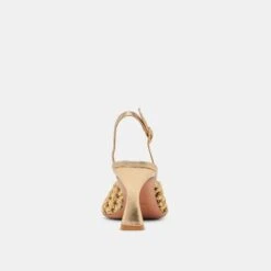 GLORIA HEELS GOLD WOVEN(Gloria Heels Gold Woven) -Dolce Vita DOLCEVITA HEELS GLORIA GOLDWOVEN 05