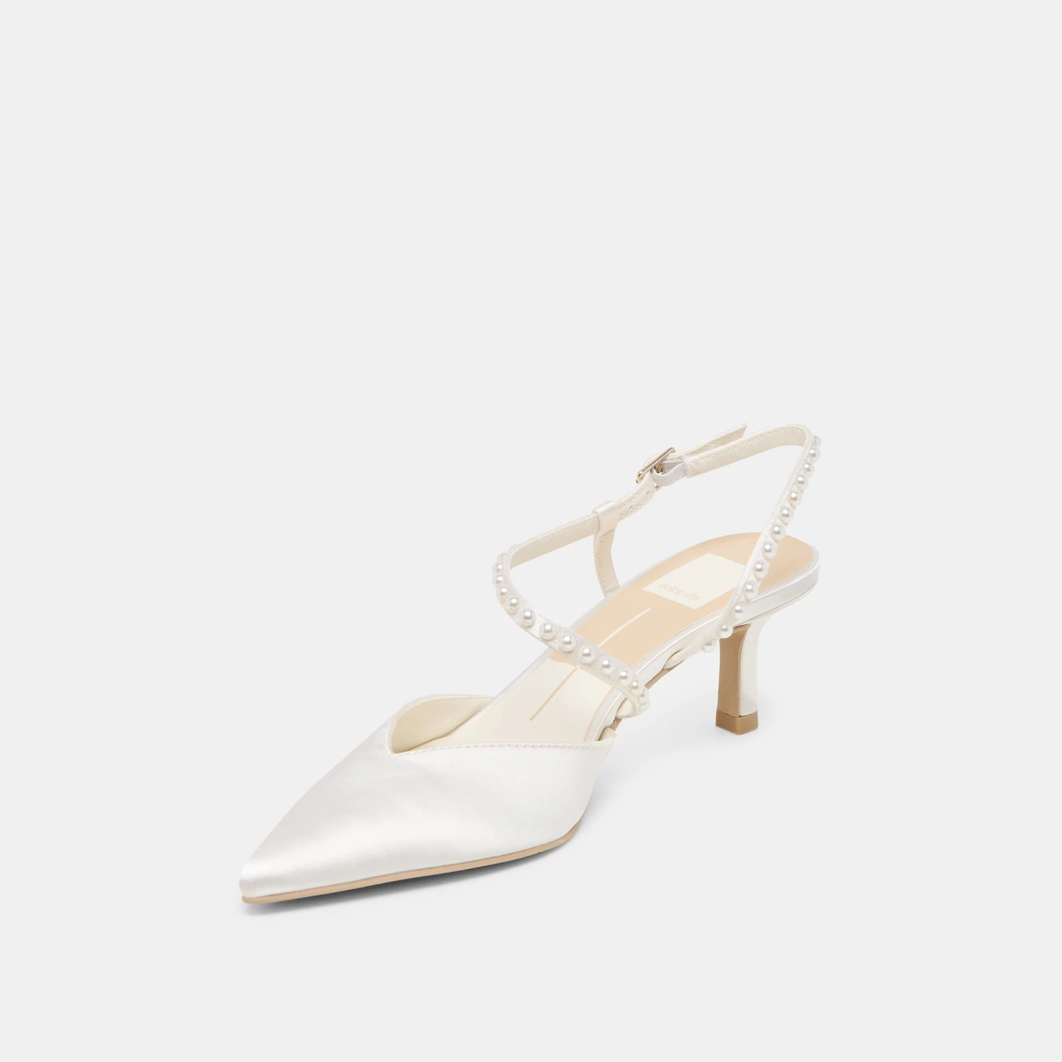KAMRA PEARL MID HEELS TRUE WHITE SATIN(Kamra Pearl Mid Heels True White Satin) 6 KAMRA PEARL MID HEELS TRUE WHITE SATIN(Kamra Pearl Mid Heels True White Satin) - Image 6