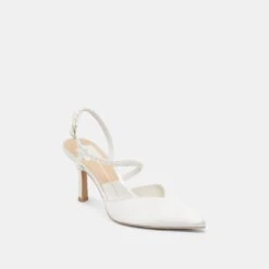KAMRA PEARL HEELS TRUE WHITE SATIN(Kamra Pearl Heels True White Satin) -Dolce Vita DOLCEVITA HEELS KAMRAPEARL TRUEWHITESATIN 01