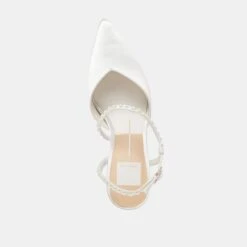 KAMRA PEARL HEELS TRUE WHITE SATIN(Kamra Pearl Heels True White Satin) -Dolce Vita DOLCEVITA HEELS KAMRAPEARL TRUEWHITESATIN 06