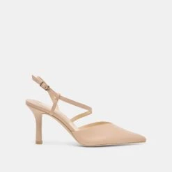 KAMRA HEELS BEIGE LEATHER(Kamra Heels Beige Leather)