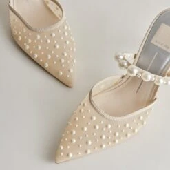 KATIK PEARL HEELS IVORY MESH - Re:vita(Katik Pearl Heels Ivory Mesh Resale) -Dolce Vita DOLCEVITA HEELS KATIKPEARL IVORYMESH DETAILS 02 820959b3 fe06 438c ade3 414c8b138876