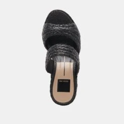 LATOYA HEELS BLACK RAFFIA(Latoya Heels Black Raffia) -Dolce Vita DOLCEVITA HEELS LATOYA BLACKRAFFIA 06