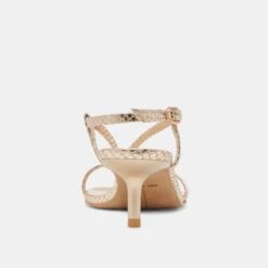 LAURY HEELS CHAMPAGNE EMBOSSED LEATHER(Laury Heels Champagne Embossed Leather) -Dolce Vita DOLCEVITA HEELS LAURY CHAMPAGNEEMBOSSEDLEATHER 05
