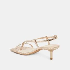 LAURY HEELS CHAMPAGNE EMBOSSED LEATHER(Laury Heels Champagne Embossed Leather) -Dolce Vita DOLCEVITA HEELS LAURY CHAMPAGNEEMBOSSEDLEATHER 09