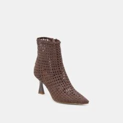 LONNI BOOTIES DK BROWN WOVEN LEATHER(Lonni Booties Dk Brown Woven Leather) 13 LONNI BOOTIES DK BROWN WOVEN LEATHER(Lonni Booties Dk Brown Woven Leather) -Dolce Vita DOLCEVITA HEELS LONNI DKBROWNWOVENLEATHER 01
