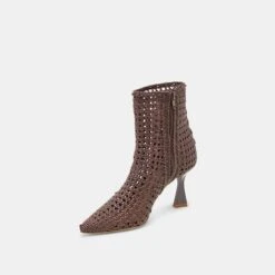 LONNI BOOTIES DK BROWN WOVEN LEATHER(Lonni Booties Dk Brown Woven Leather) 16 LONNI BOOTIES DK BROWN WOVEN LEATHER(Lonni Booties Dk Brown Woven Leather) -Dolce Vita DOLCEVITA HEELS LONNI DKBROWNWOVENLEATHER 08