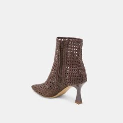 LONNI BOOTIES DK BROWN WOVEN LEATHER(Lonni Booties Dk Brown Woven Leather) 17 LONNI BOOTIES DK BROWN WOVEN LEATHER(Lonni Booties Dk Brown Woven Leather) -Dolce Vita DOLCEVITA HEELS LONNI DKBROWNWOVENLEATHER 09