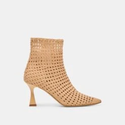 LONNI BOOTIES LIGHT TAN WOVEN LEATHER(Lonni Booties Light Tan Woven Leather)