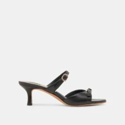 LORALI HEELS BLACK LEATHER(Lorali Heels Black Leather)