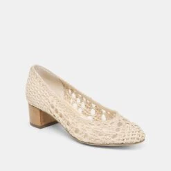 LULA HEELS IVORY MULTI WOVEN RAFFIA(Lula Heels Ivory Multi Woven Raffia) -Dolce Vita DOLCEVITA HEELS LULA IVORYMULTIWOVENRAFFIA 01