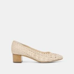 LULA HEELS IVORY MULTI WOVEN RAFFIA(Lula Heels Ivory Multi Woven Raffia)