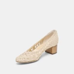 LULA HEELS IVORY MULTI WOVEN RAFFIA(Lula Heels Ivory Multi Woven Raffia) -Dolce Vita DOLCEVITA HEELS LULA IVORYMULTIWOVENRAFFIA 09