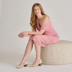 LULA HEELS IVORY MULTI WOVEN RAFFIA(Lula Heels Ivory Multi Woven Raffia) -Dolce Vita DOLCEVITA HEELS LULA IVORYMULTI WOVENRAFFIA ONFOOT 01