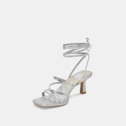 MALABO HEELS SILVER METALLIC LEATHER(Malabo Heels Silver Metallic Leather) -Dolce Vita DOLCEVITA HEELS MALABO SILVERMETALLICLEATHER 10