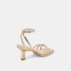 MANJI HEELS LIGHT GOLD METALLIC LEATHER(Manji Heels Light Gold Metallic Leather) -Dolce Vita DOLCEVITA HEELS MANJI LIGHTGOLDMETALLICLEATHER 03