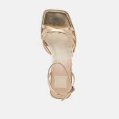 MANJI HEELS LIGHT GOLD METALLIC LEATHER(Manji Heels Light Gold Metallic Leather) -Dolce Vita DOLCEVITA HEELS MANJI LIGHTGOLDMETALLICLEATHER 06