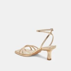 MANJI HEELS LIGHT GOLD METALLIC LEATHER(Manji Heels Light Gold Metallic Leather) -Dolce Vita DOLCEVITA HEELS MANJI LIGHTGOLDMETALLICLEATHER 08