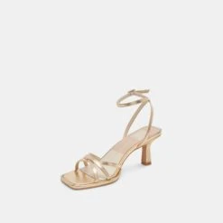 MANJI HEELS LIGHT GOLD METALLIC LEATHER(Manji Heels Light Gold Metallic Leather) -Dolce Vita DOLCEVITA HEELS MANJI LIGHTGOLDMETALLICLEATHER 09