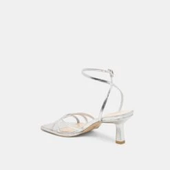 MANJI HEELS SILVER METALLIC LEATHER(Manji Heels Silver Metallic Leather) -Dolce Vita DOLCEVITA HEELS MANJI SILVERMETALLICLEATHER 08