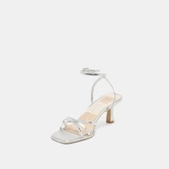 MANJI HEELS SILVER METALLIC LEATHER(Manji Heels Silver Metallic Leather) -Dolce Vita DOLCEVITA HEELS MANJI SILVERMETALLICLEATHER 09