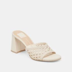 MARGOE HEELS CREME WOVEN STELLA(Margoe Heels Creme Woven Stella) -Dolce Vita DOLCEVITA HEELS MARGOE CREMEWOVENSTELLA 01
