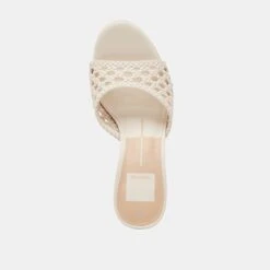 MARGOE HEELS CREME WOVEN STELLA(Margoe Heels Creme Woven Stella) -Dolce Vita DOLCEVITA HEELS MARGOE CREMEWOVENSTELLA 06