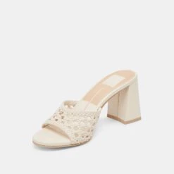 MARGOE HEELS CREME WOVEN STELLA(Margoe Heels Creme Woven Stella) -Dolce Vita DOLCEVITA HEELS MARGOE CREMEWOVENSTELLA 08