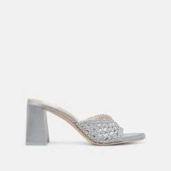 MARGOE HEELS LIGHT BLUE WOVEN SATIN(Margoe Heels Light Blue Woven Satin)