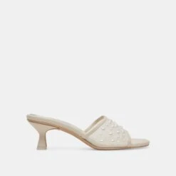 MEEZA PEARL HEELS IVORY MESH - Re:vita(Meeza Pearl Heels Ivory Mesh Resale)