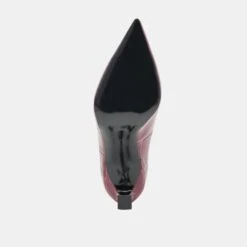 MIDGE HEELS BURGUNDY CROCO EMBOSSED LEATHER(Midge Heels Burgundy Croco Embossed Leather) -Dolce Vita DOLCEVITA HEELS MIDGE BURGUNDYCROCOEMBOSSEDLEATHER 07