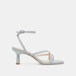MORAH HEELS ICE BLUE LEATHER(Morah Heels Ice Blue Leather)