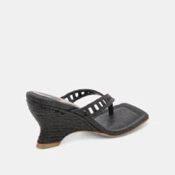 NULLAH WEDGES ONYX RAFFIA(Nullah Wedges Onyx Raffia) -Dolce Vita DOLCEVITA HEELS NULLAH ONYXRAFFIA 03