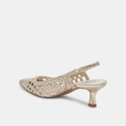 OLYMPA HEELS LIGHT GOLD METALLIC STELLA(Olympa Heels Light Gold Metallic Stella) -Dolce Vita DOLCEVITA HEELS OLYMPA LTGOLDMETALLICSTELLA 08