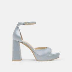 PANDRO HEELS LIGHT BLUE SATIN(Pandro Heels Light Blue Satin)