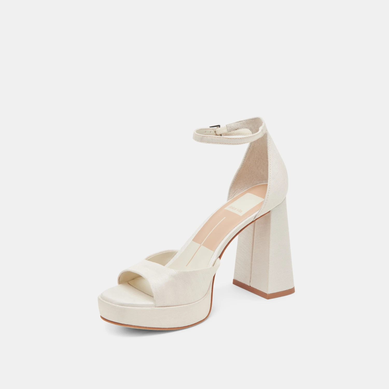 PANDRO WIDE HEELS WHITE SATIN(Pandro Wide Heels White Satin) 4 PANDRO WIDE HEELS WHITE SATIN(Pandro Wide Heels White Satin) - Image 4